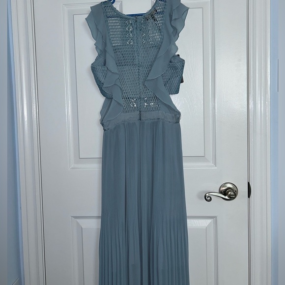 Blue flowy floorlength dress NWT | greek goddess, ethereal - Picture 3 of 8